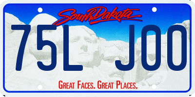 SD license plate 75LJ00