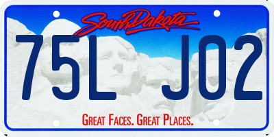 SD license plate 75LJ02