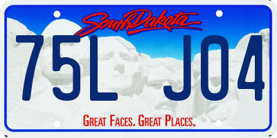 SD license plate 75LJ04