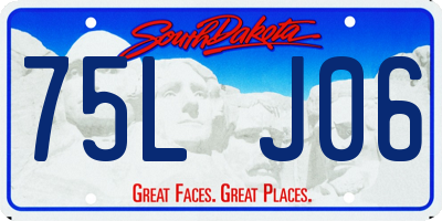 SD license plate 75LJ06
