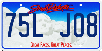 SD license plate 75LJ08