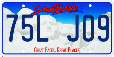 SD license plate 75LJ09