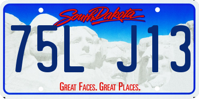 SD license plate 75LJ13