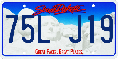 SD license plate 75LJ19