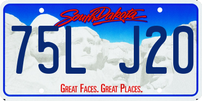 SD license plate 75LJ20