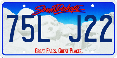 SD license plate 75LJ22