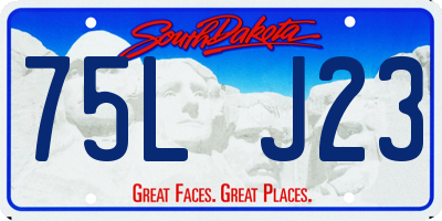 SD license plate 75LJ23