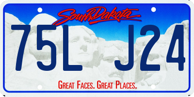 SD license plate 75LJ24