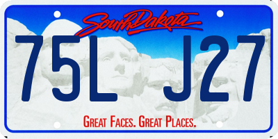 SD license plate 75LJ27