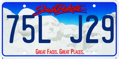 SD license plate 75LJ29