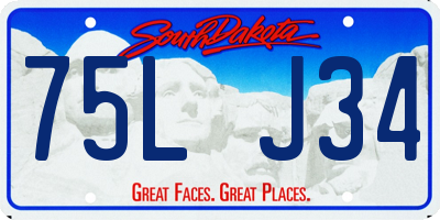 SD license plate 75LJ34