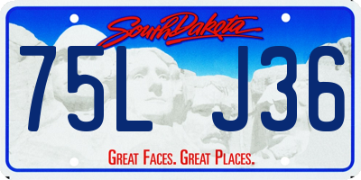 SD license plate 75LJ36