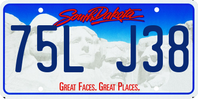 SD license plate 75LJ38