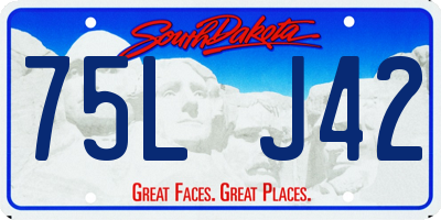 SD license plate 75LJ42