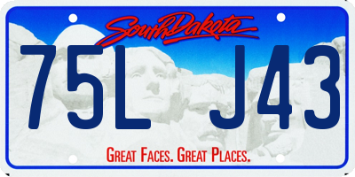 SD license plate 75LJ43