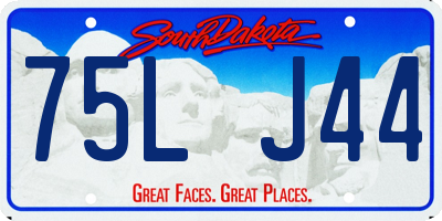 SD license plate 75LJ44