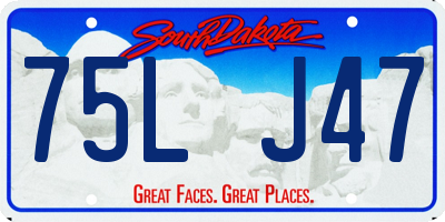 SD license plate 75LJ47