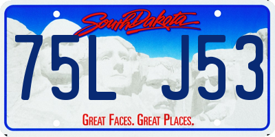 SD license plate 75LJ53