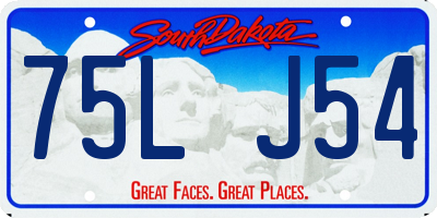 SD license plate 75LJ54