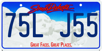 SD license plate 75LJ55