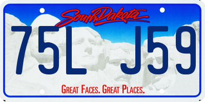 SD license plate 75LJ59