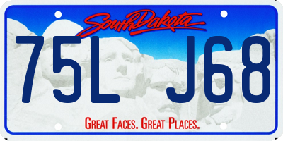 SD license plate 75LJ68