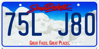 SD license plate 75LJ80
