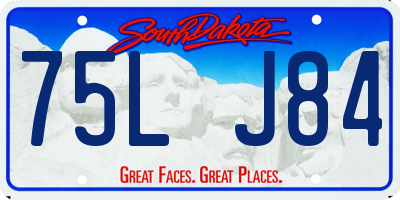SD license plate 75LJ84