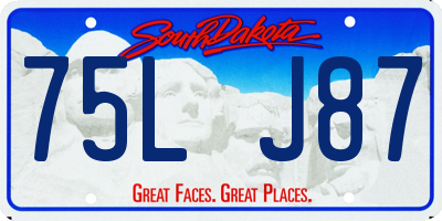 SD license plate 75LJ87