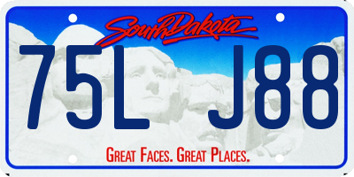 SD license plate 75LJ88