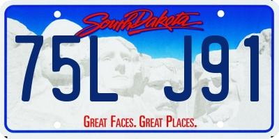 SD license plate 75LJ91