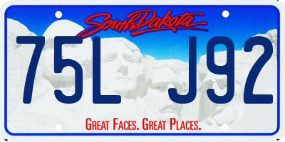 SD license plate 75LJ92