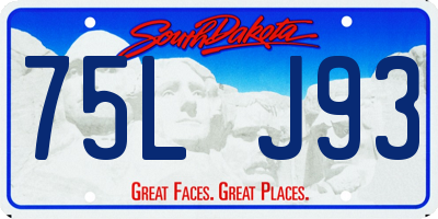 SD license plate 75LJ93