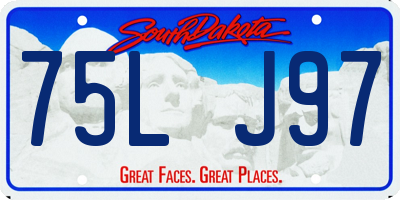 SD license plate 75LJ97