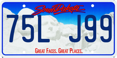 SD license plate 75LJ99
