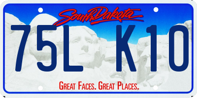 SD license plate 75LK10