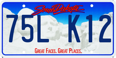 SD license plate 75LK12