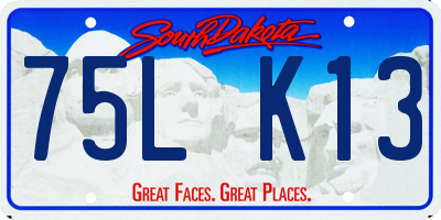 SD license plate 75LK13