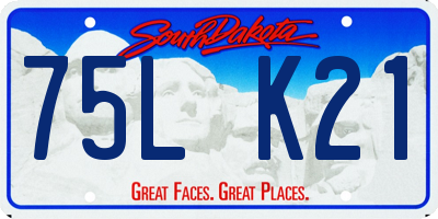 SD license plate 75LK21