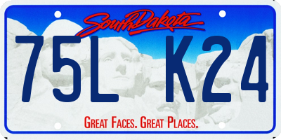 SD license plate 75LK24