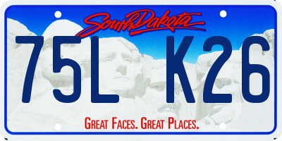 SD license plate 75LK26