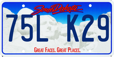 SD license plate 75LK29