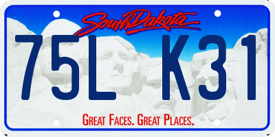 SD license plate 75LK31