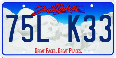 SD license plate 75LK33