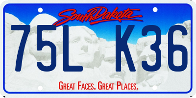 SD license plate 75LK36