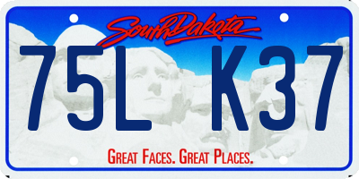 SD license plate 75LK37