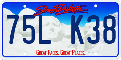 SD license plate 75LK38