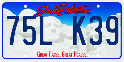 SD license plate 75LK39