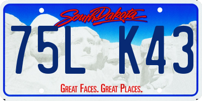 SD license plate 75LK43