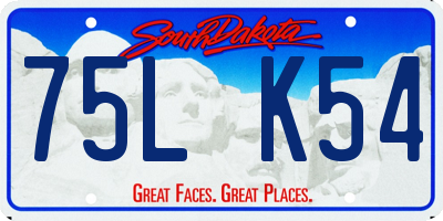 SD license plate 75LK54